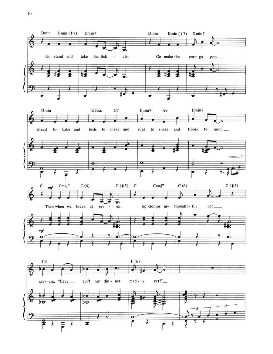 Chief Cook And Bottle Washer (from The Rink) Piano, Vocal, Guitar scores gallery preview page 2