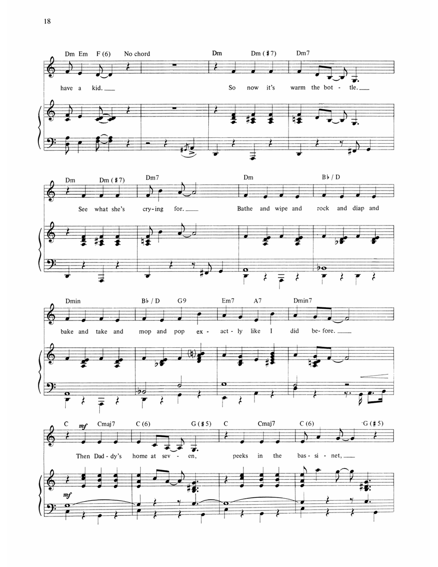 Chief Cook And Bottle Washer (from The Rink) Piano, Vocal, Guitar scores gallery preview page 4