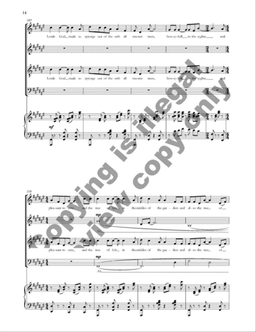 A River out of Eden (Choral Score) 4-Part scores gallery preview page 13
