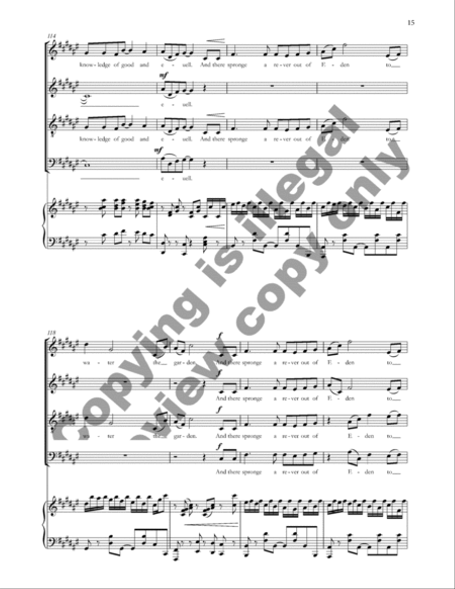 A River out of Eden (Choral Score) 4-Part scores gallery preview page 14