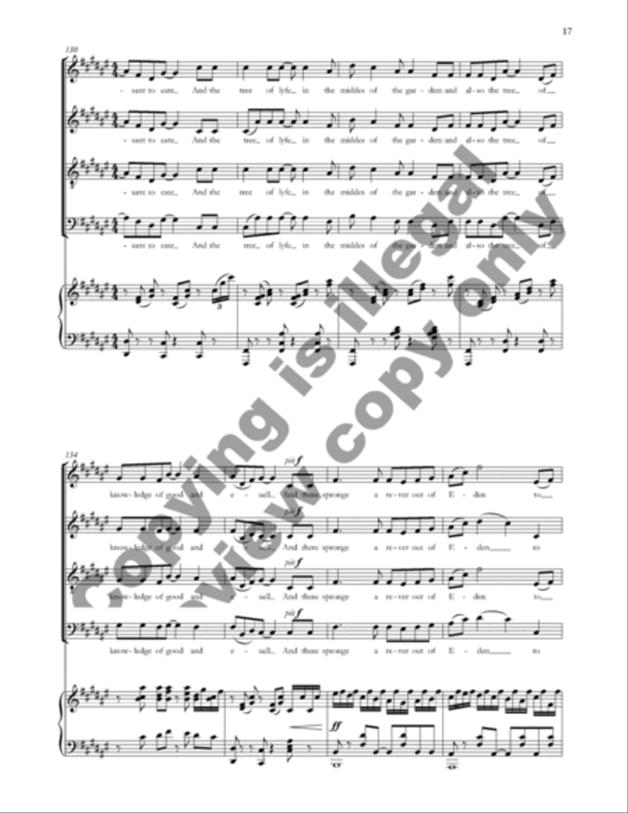 A River out of Eden (Choral Score) 4-Part scores gallery preview page 16