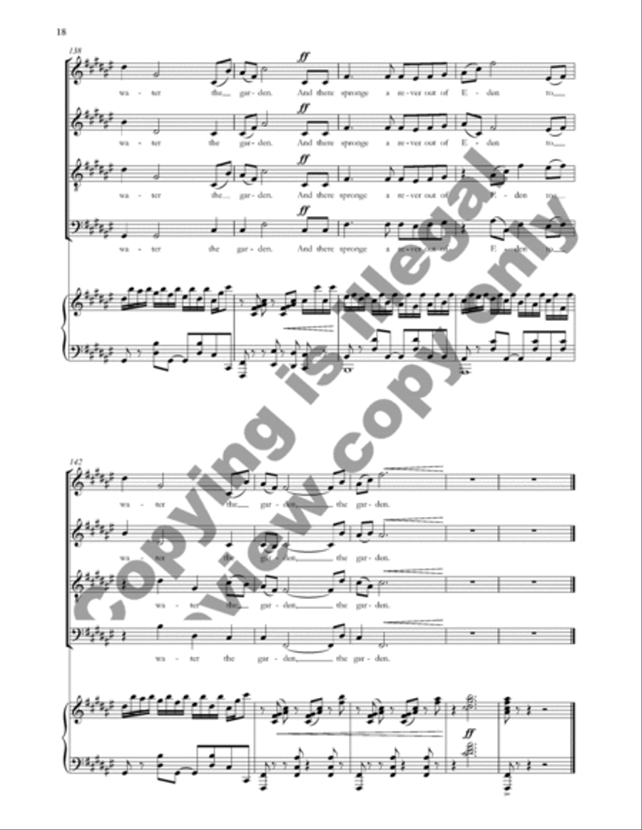 A River out of Eden (Choral Score) 4-Part scores gallery preview page 17