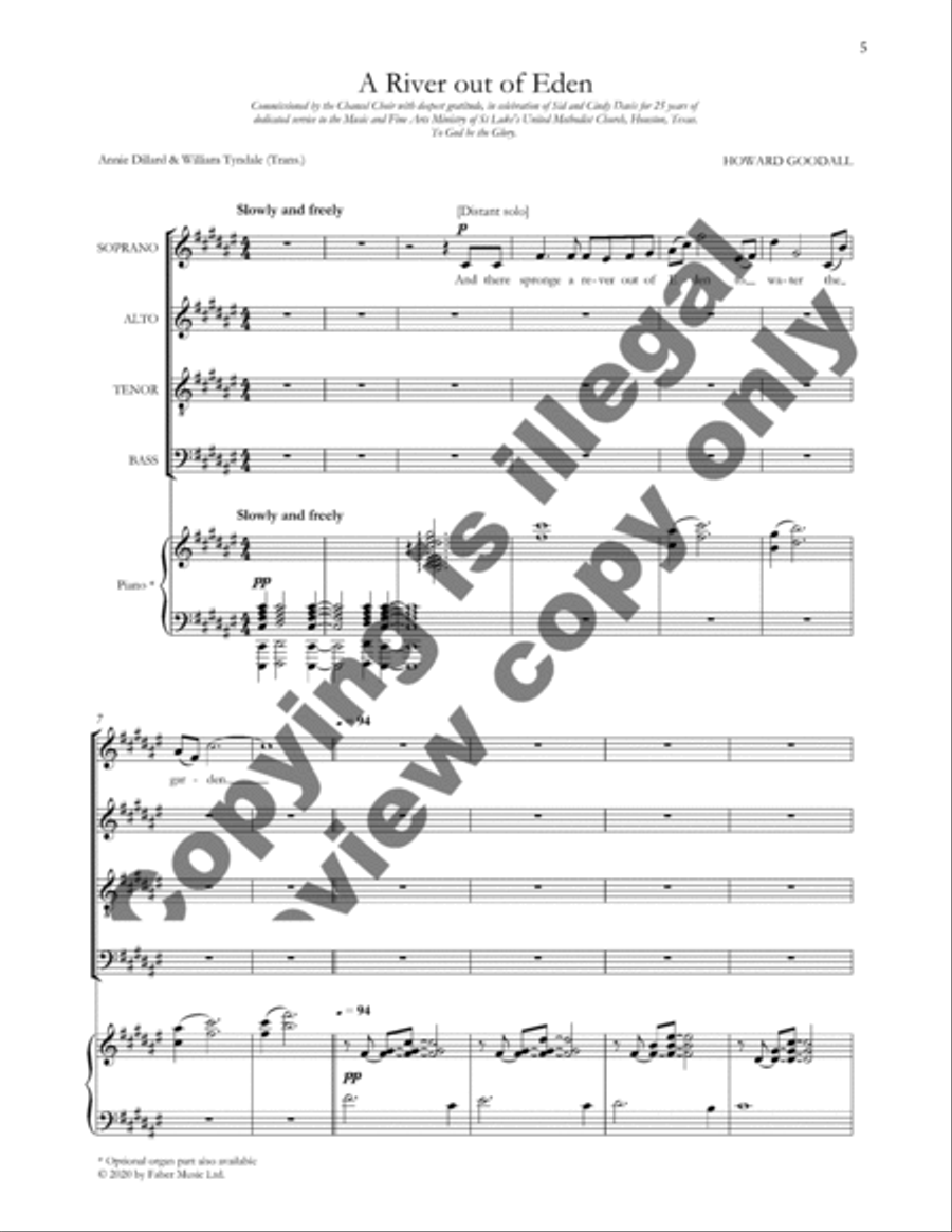 A River out of Eden (Choral Score) 4-Part scores gallery preview page 4