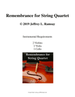 Remembrance for String Quartet