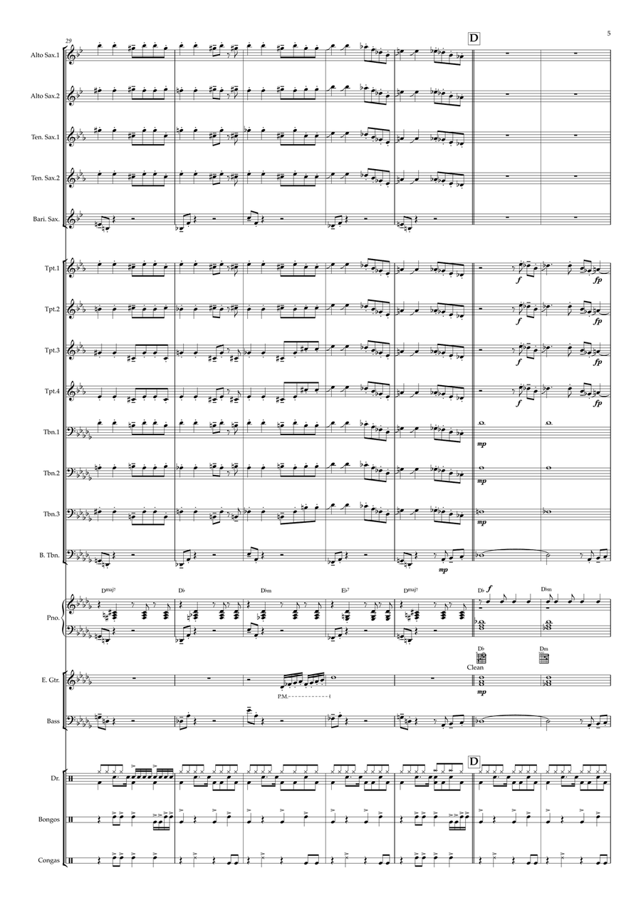 God Put A Smile Upon Your Face Jazz Ensemble scores gallery preview page 5