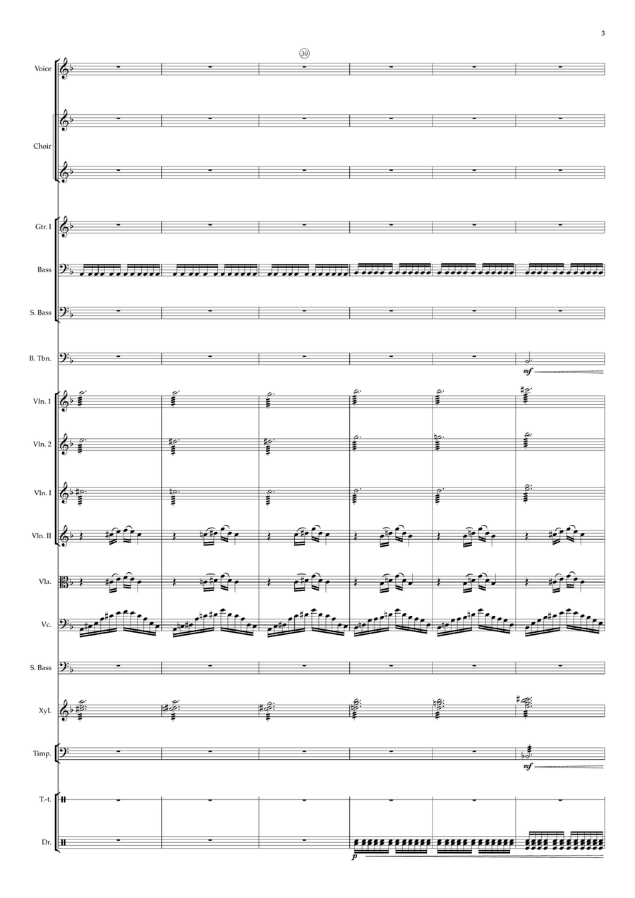 Exogenesis: Symphony Part I (overture) Large Ensemble scores gallery preview page 3