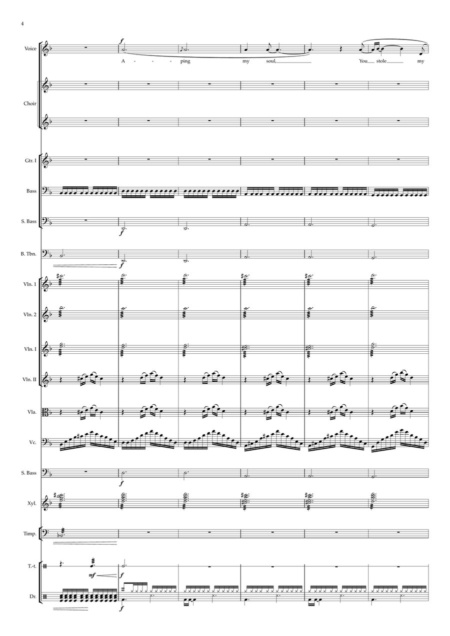 Exogenesis: Symphony Part I (overture) Large Ensemble scores gallery preview page 4