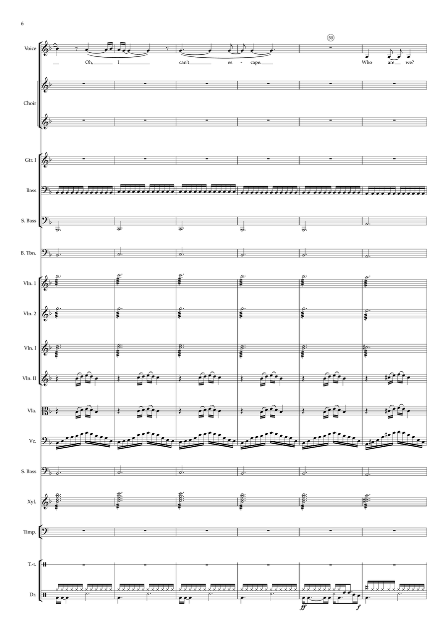 Exogenesis: Symphony Part I (overture) Large Ensemble scores gallery preview page 6