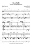 Silent Night in Bossa Nova - For Voice and Piano (in C) v3