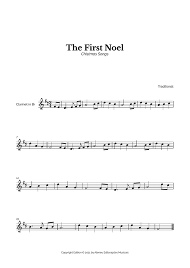 The First Noel for Easy Clarinet Solo