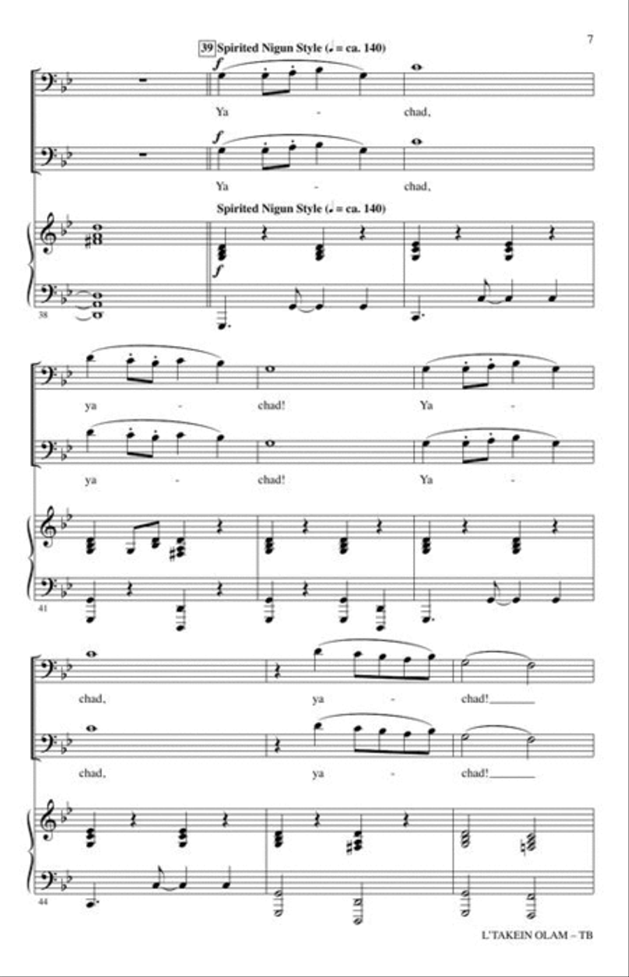 L'takein Olam (To Repair the World) TB scores gallery preview page 6