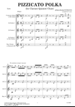 Pizzicato polka - Clarinet Quintet (score & parts)