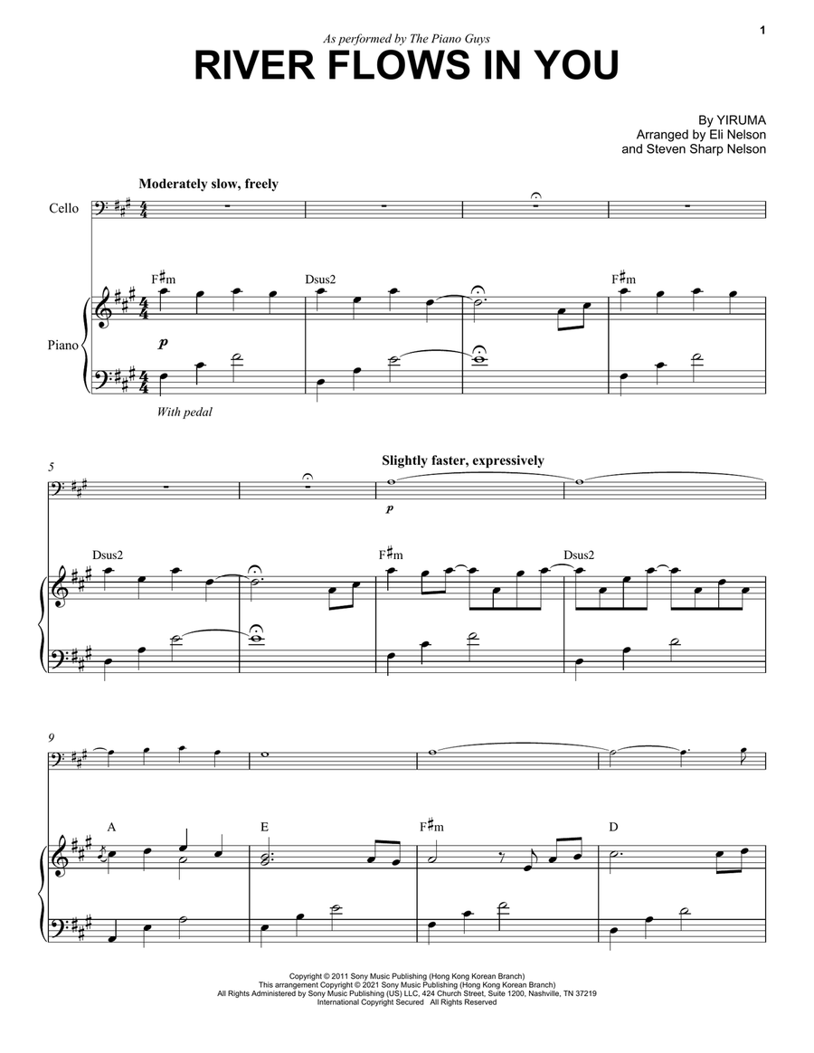 River Flows In You River Flows In You Piano scores gallery preview page 1