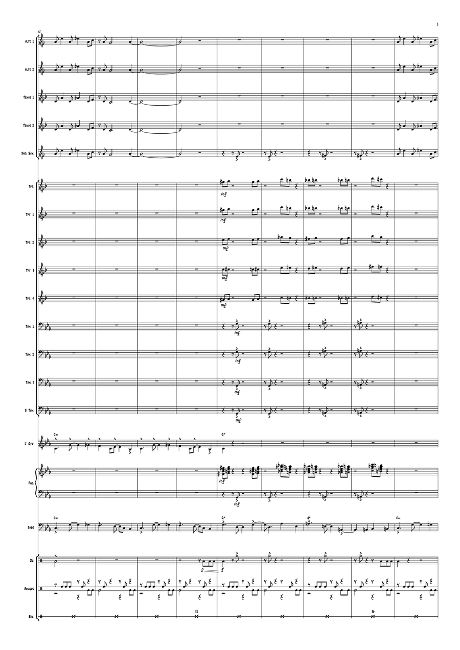 Tank! Tank! Jazz Ensemble scores gallery preview page 5