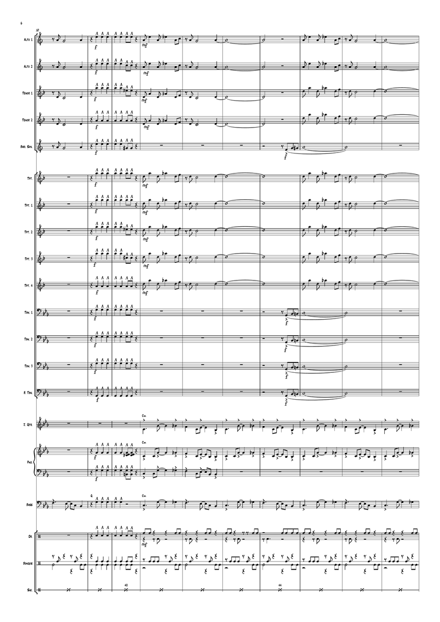 Tank! Tank! Jazz Ensemble scores gallery preview page 6