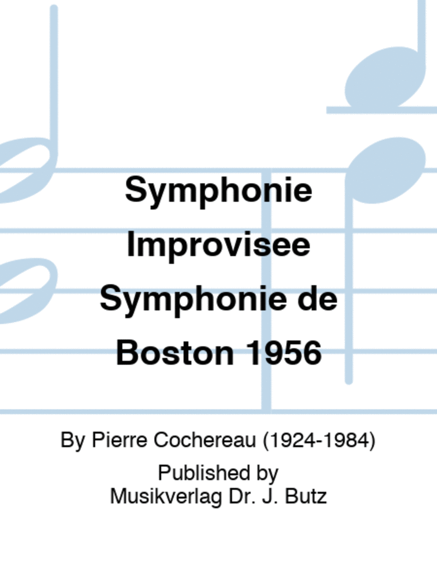 Symphonie Improvisée Symphonie de Boston 1956 Organ scores gallery preview page 1