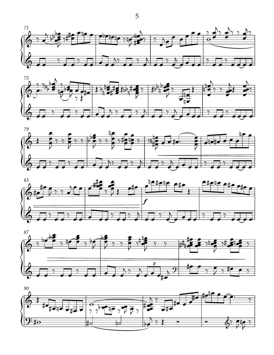 Etude-caprise #1 for free bass button accordion Accordion scores gallery preview page 5