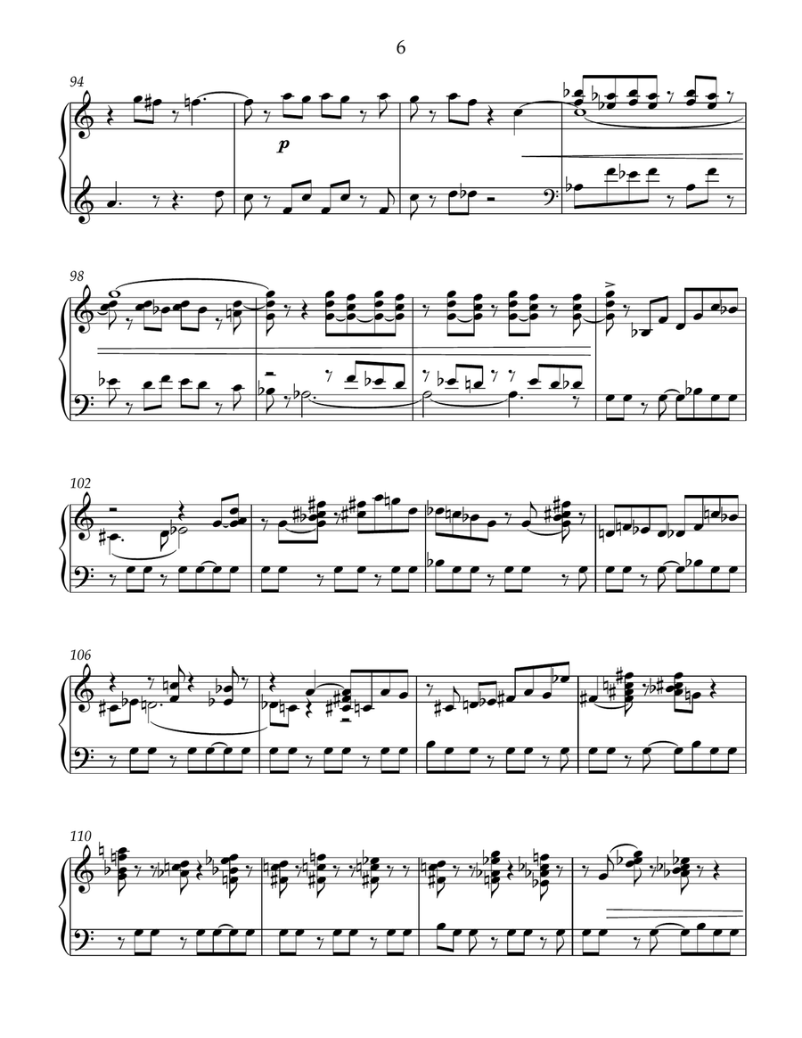 Etude-caprise #1 for free bass button accordion Accordion scores gallery preview page 6