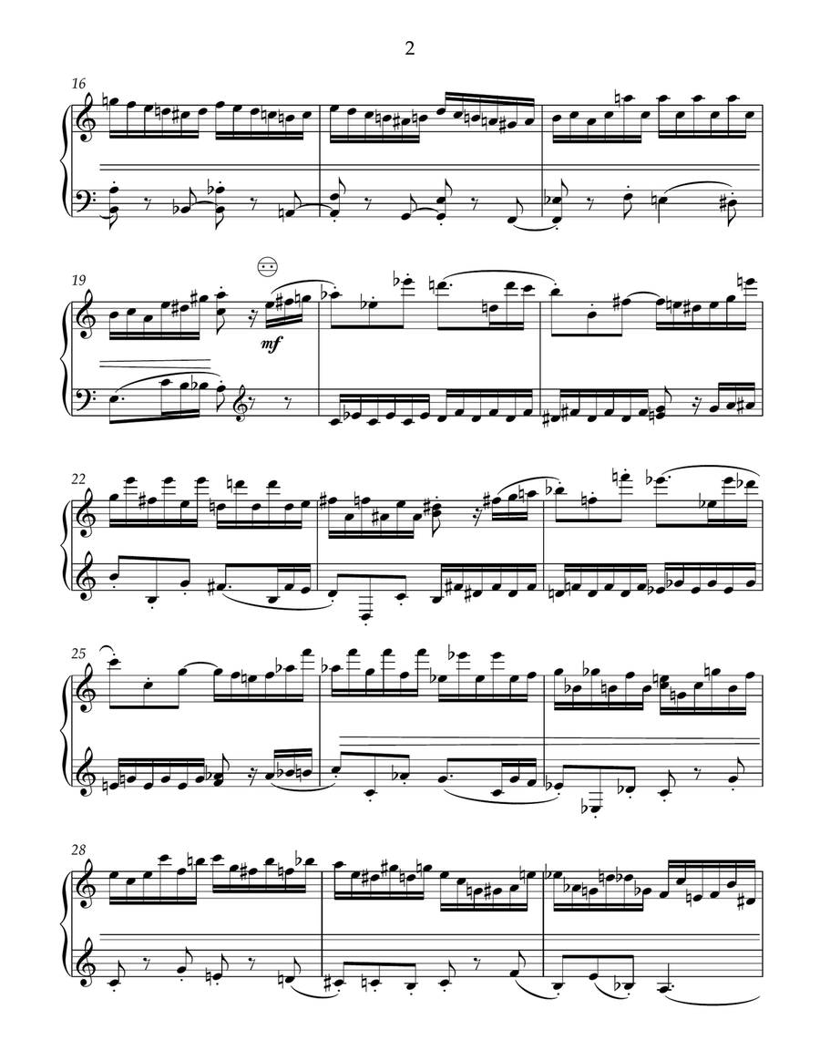 Etude-caprise #2 for free bass button accordion Accordion scores gallery preview page 2