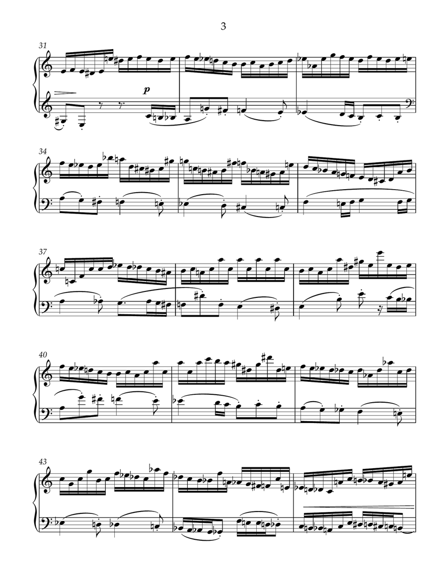 Etude-caprise #2 for free bass button accordion Accordion scores gallery preview page 3