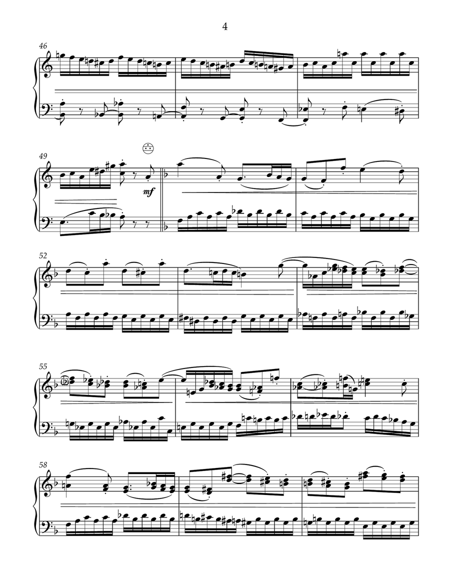 Etude-caprise #2 for free bass button accordion Accordion scores gallery preview page 4