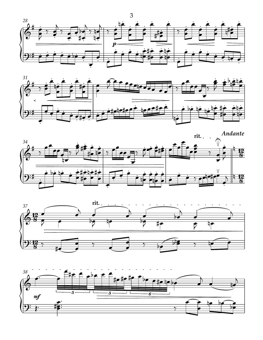 Etude-capris #3 for free bass button accordion Accordion scores gallery preview page 3