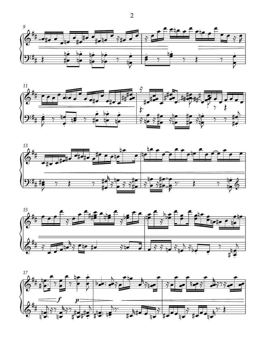 Etude-caprise #5 for free bass button accordion Accordion scores gallery preview page 2