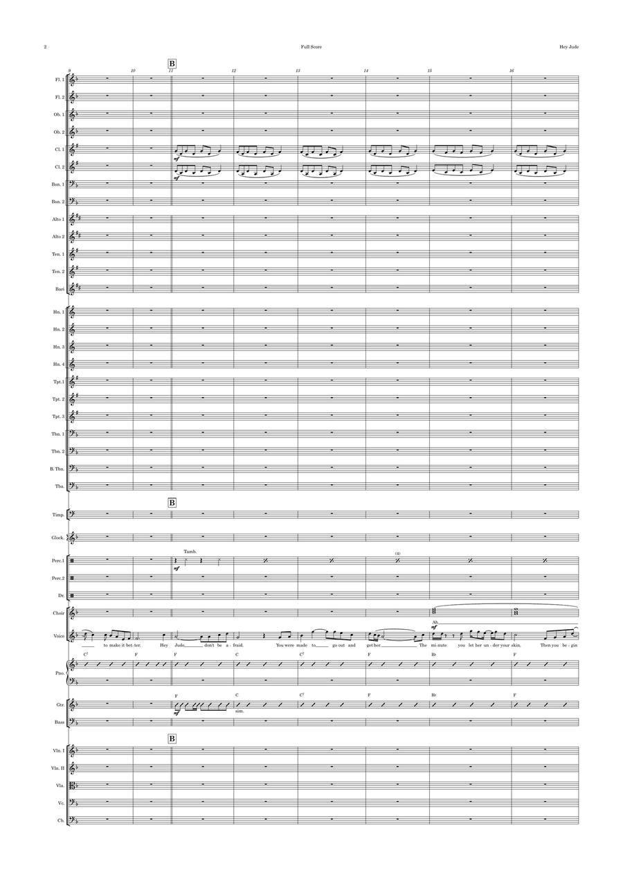 Hey Jude Hey Jude Full Orchestra scores gallery preview page 2