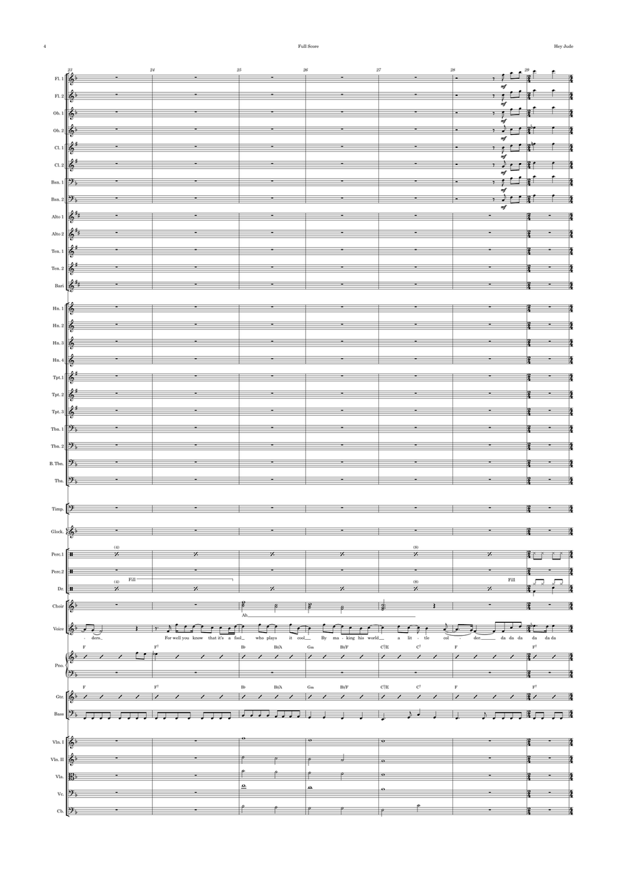 Hey Jude Hey Jude Full Orchestra scores gallery preview page 4