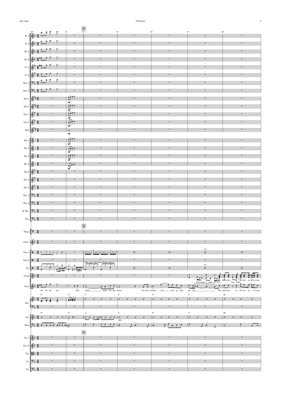 Hey Jude Hey Jude Full Orchestra scores gallery preview page 5