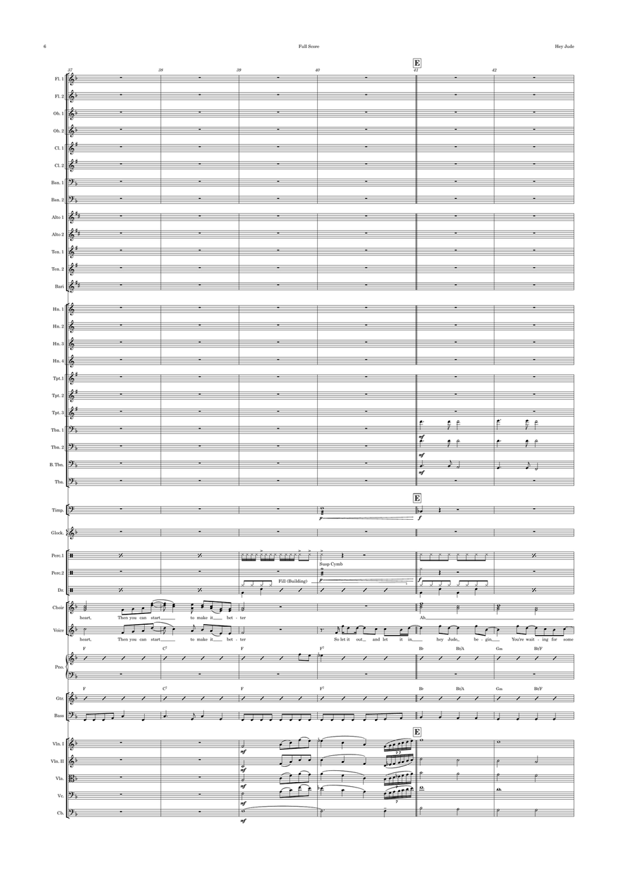 Hey Jude Hey Jude Full Orchestra scores gallery preview page 6
