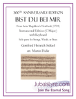 Bist du bei mir (Instrumental Edition in C Major with Keyboard)