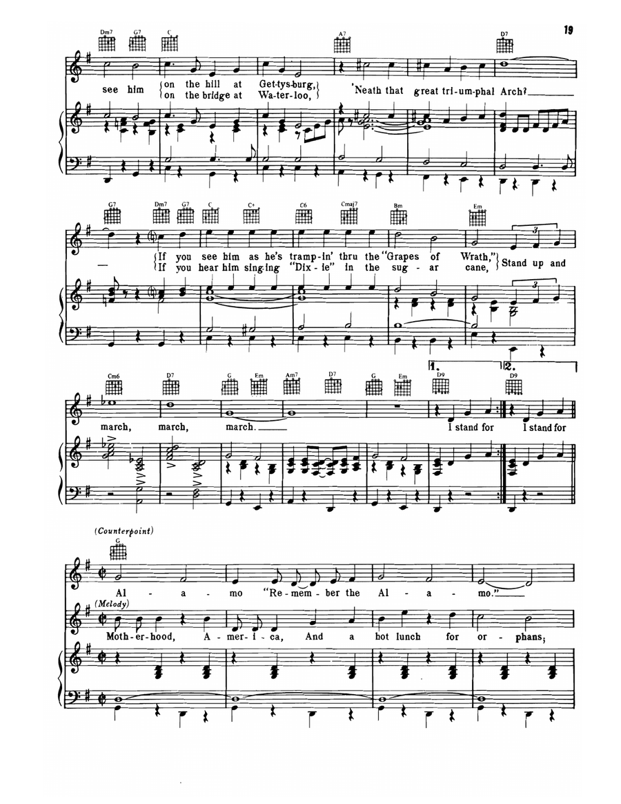 Motherhood March (from Hello, Dolly!) Piano, Vocal, Guitar scores gallery preview page 2