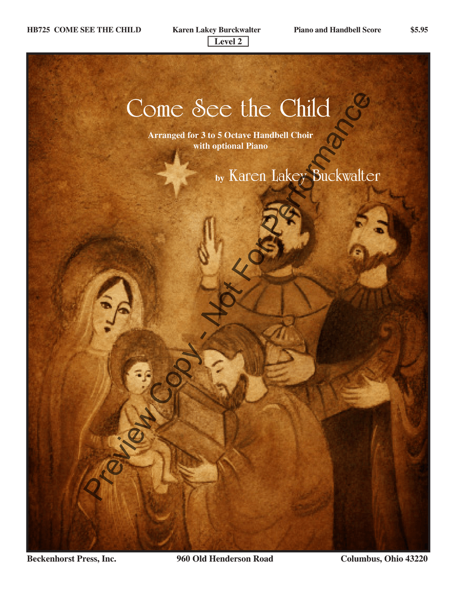 Come See the Child - piano and handbell score Handbell Choir scores gallery preview page 2