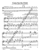 Come See the Child - piano and handbell score Handbell Choir scores gallery preview page 3