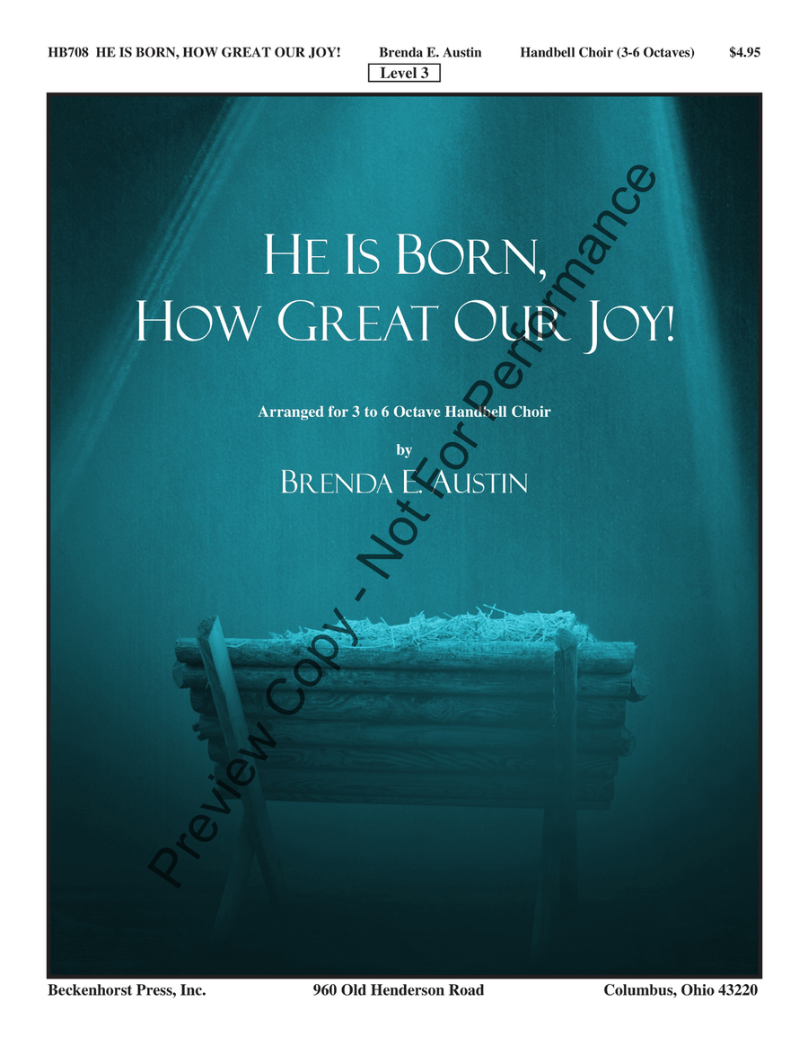 He Is Born, How Great Our Joy! 5-Octaves scores gallery preview page 2