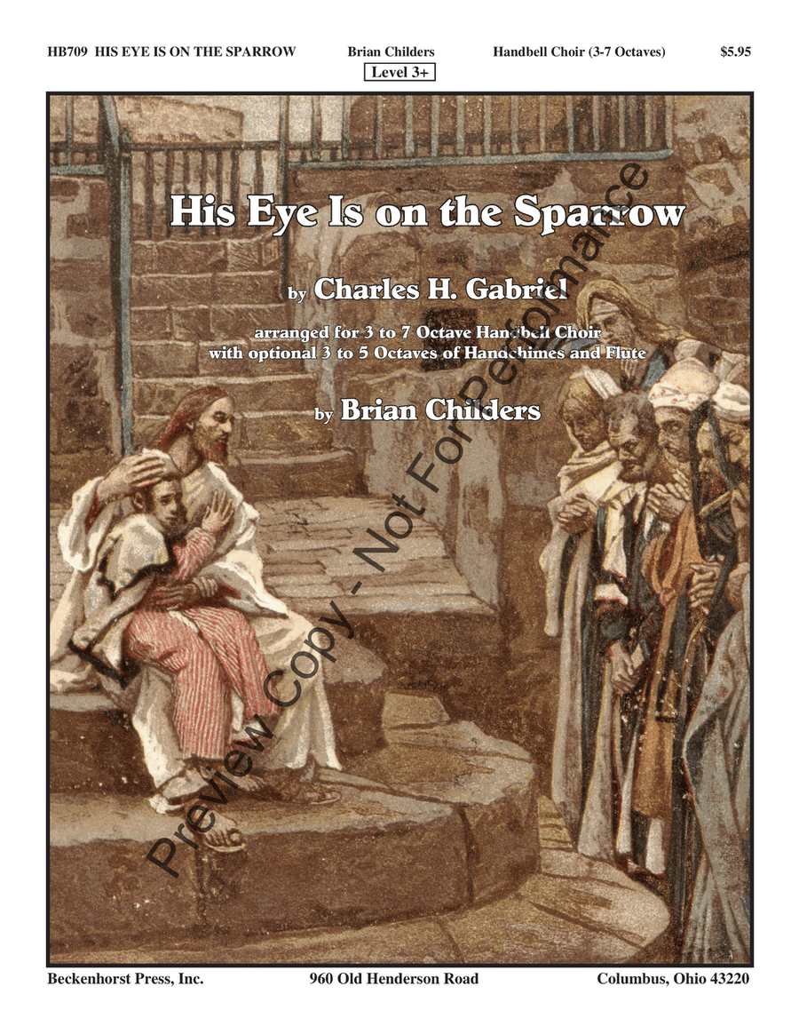 His Eye Is on the Sparrow - Childers Handbell Choir scores gallery preview page 2
