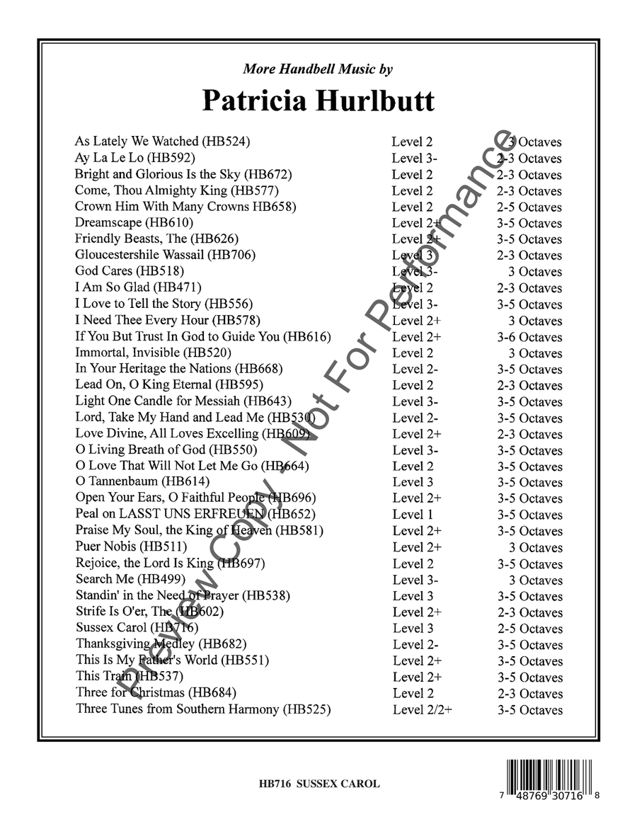 Sussex Carol (On Christmas Night) 5-Octaves scores gallery preview page 8