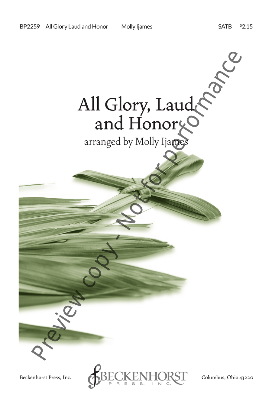 All Glory, Laud and Honor (Ijames) 4-Part scores gallery preview page 2