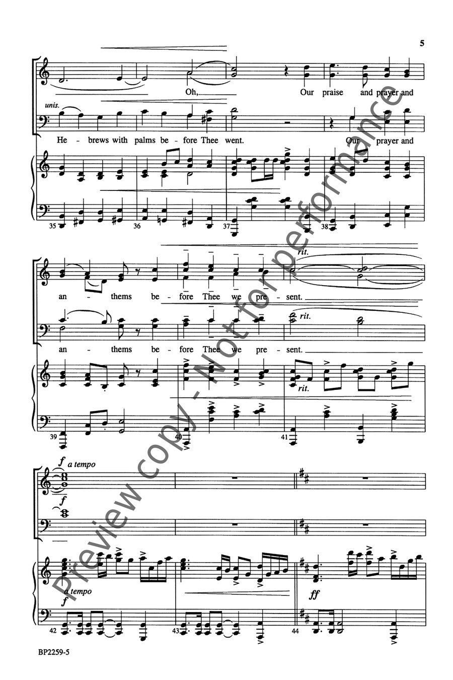 All Glory, Laud and Honor (Ijames) 4-Part scores gallery preview page 6