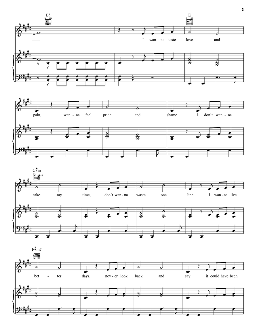 Could Have Been Me (from Sing 2) Piano, Vocal, Guitar scores gallery preview page 3