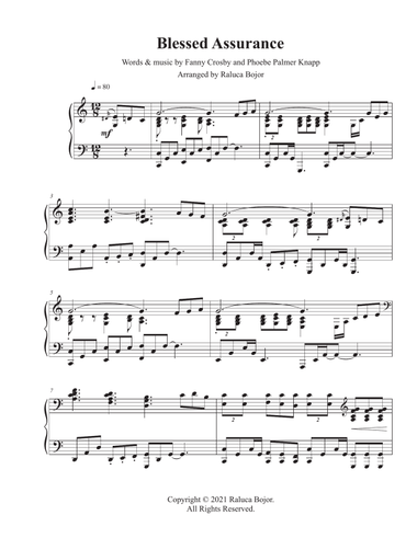Blessed Assurance (advanced gospel piano arrangement)