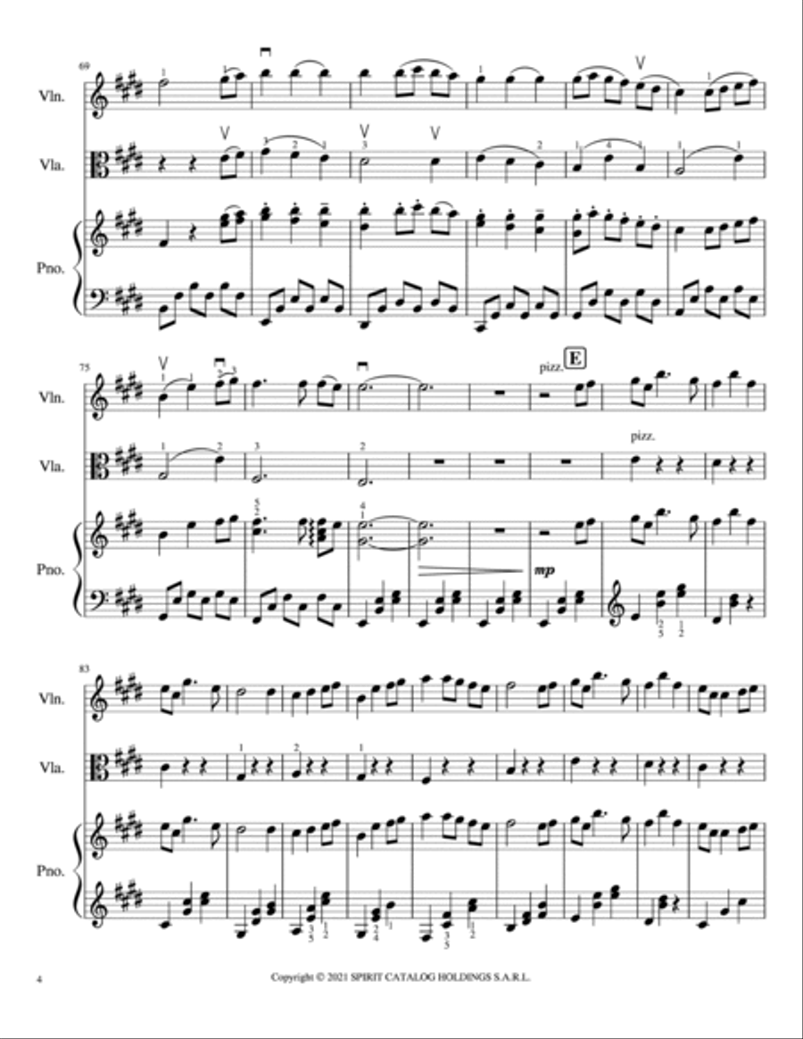 Always With Me (spirited Away) Viola scores gallery preview page 4