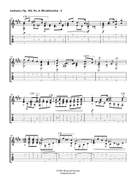 Andante from Songs Without Words, Op. 102, No. 6 (for Solo Guitar) Acoustic Guitar scores gallery preview page 4