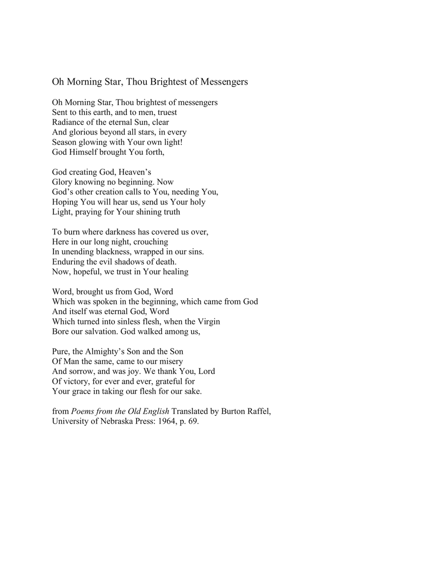 O MORNING STAR, BRIGHTEST OF MESSENGERS for Soprano and Keyboard Voice scores gallery preview page 2