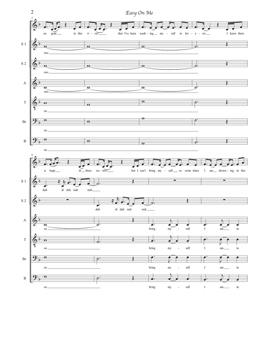 Easy On Me Easy On Me Divisi scores gallery preview page 2