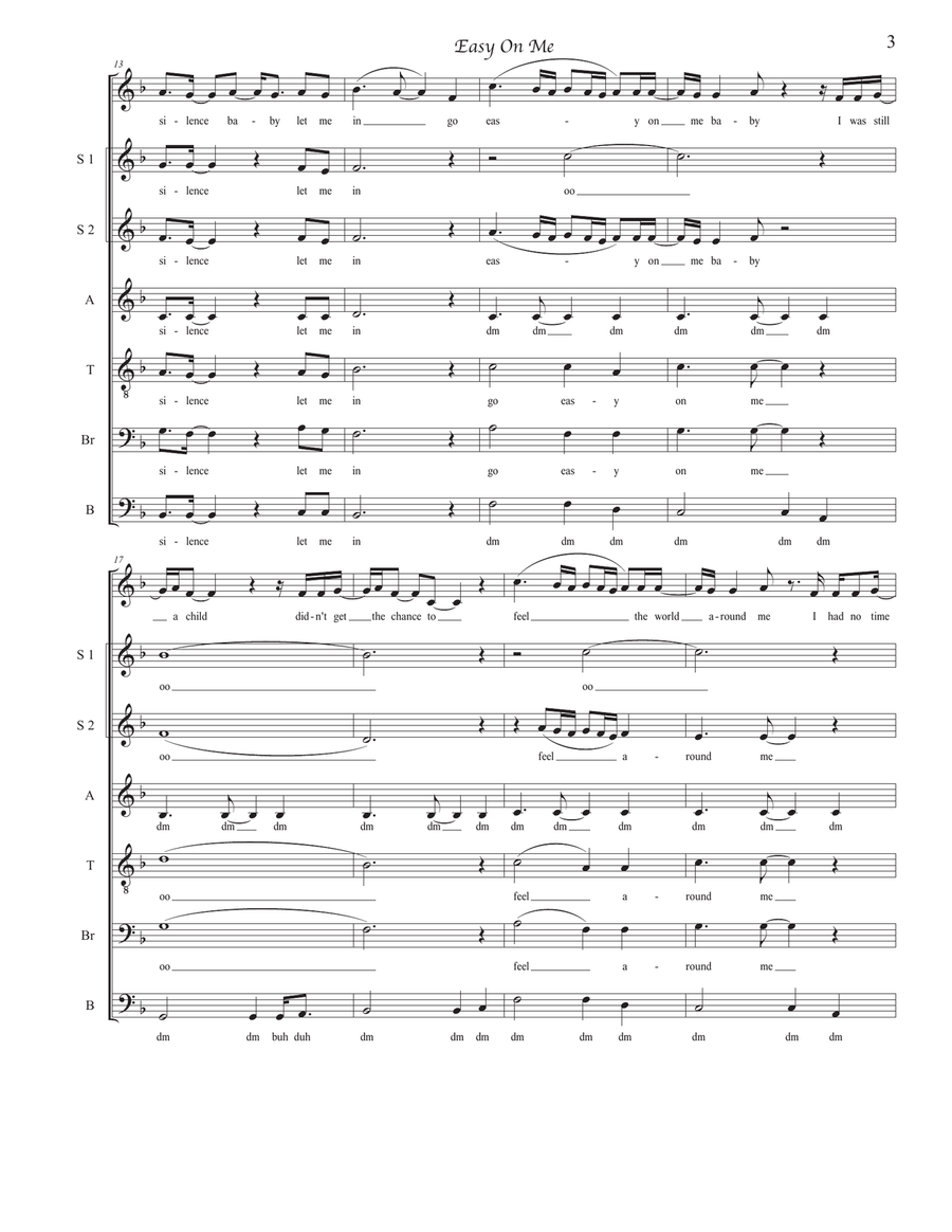 Easy On Me Easy On Me Divisi scores gallery preview page 3