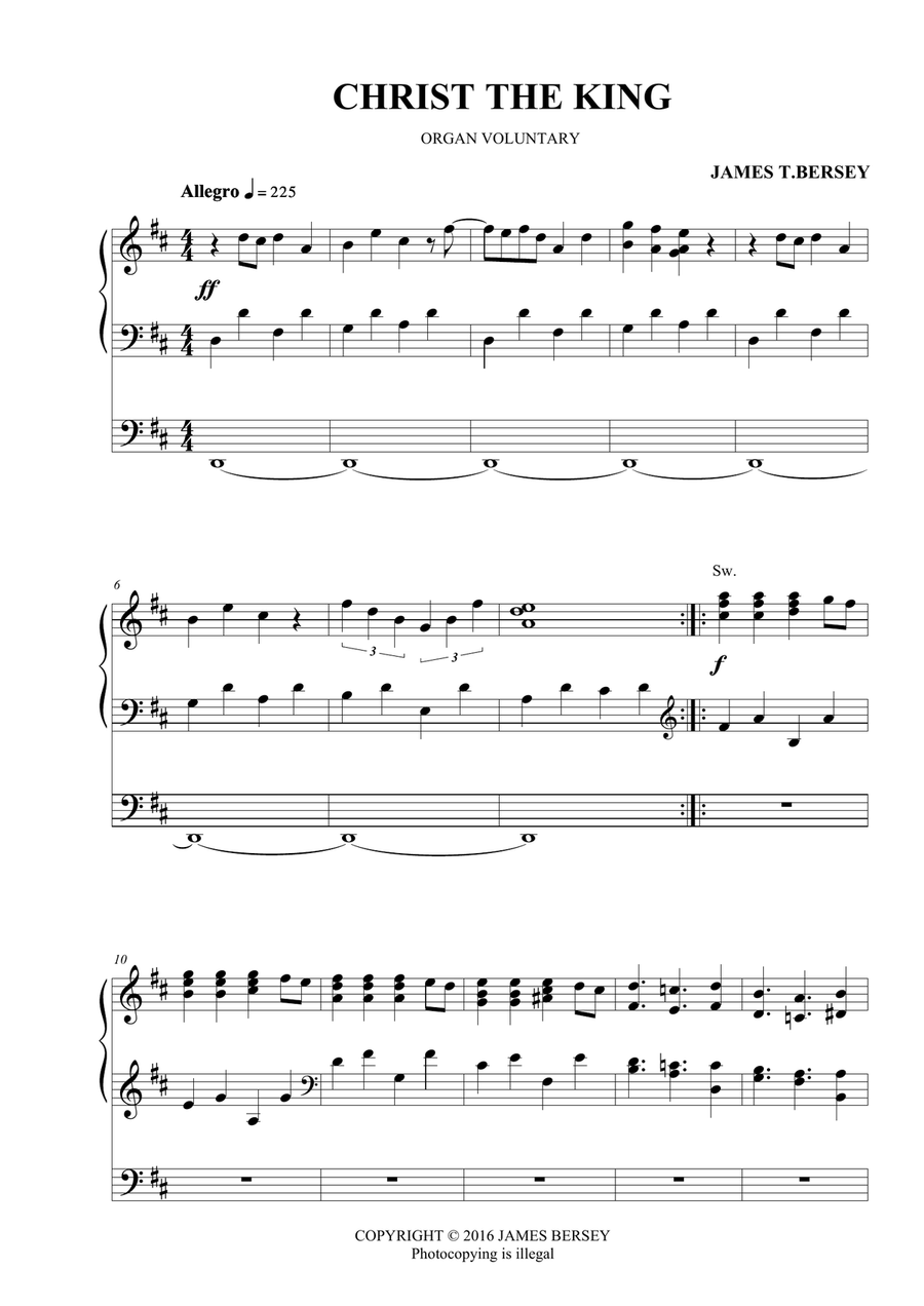 Christ the King (organ voluntary) Organ Solo scores gallery preview page 4
