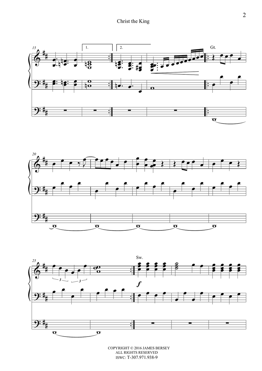 Christ the King (organ voluntary) Organ Solo scores gallery preview page 5