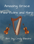 Amazing Grace, Two Violins and Harp mini preview